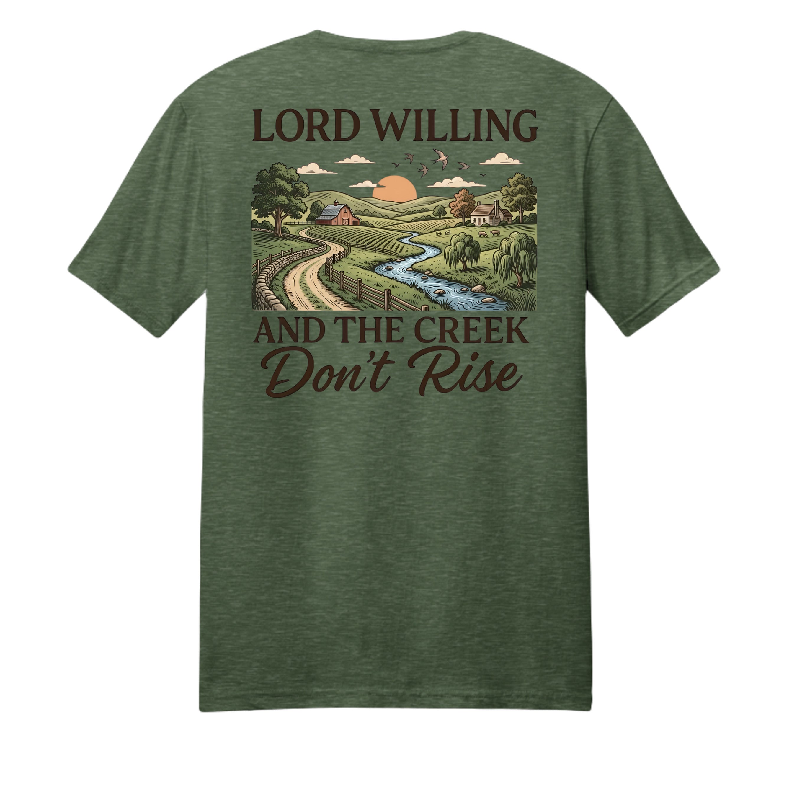Forest Green Heather - PC455 - BACK